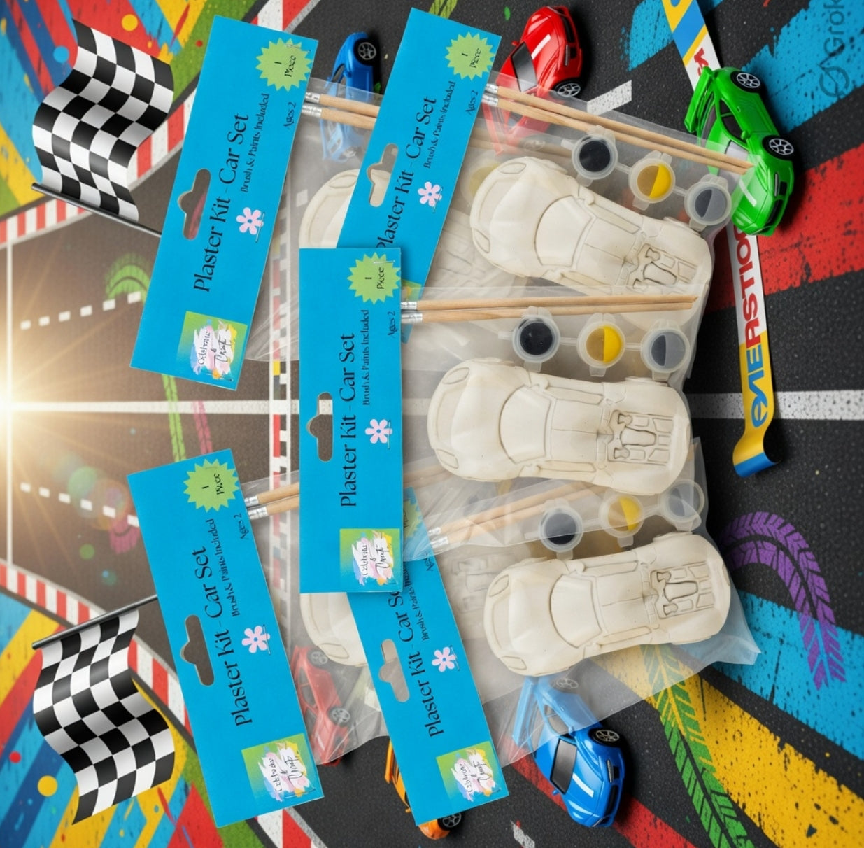 Plaster Kit Car Set